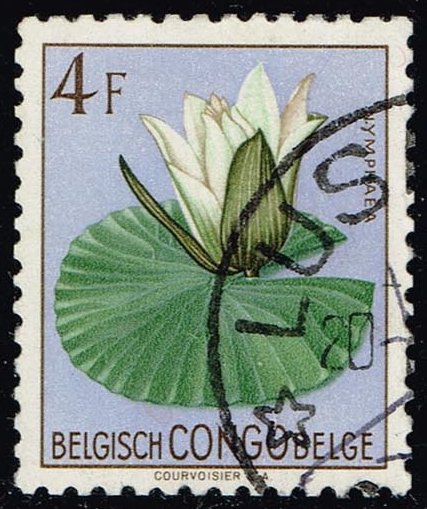 Belgian Congo #276 Nymphaea Flower; Used