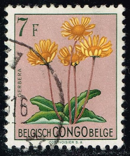 Belgian Congo #279 Gerbera Flower; Used