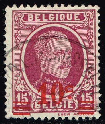 Belgium #192 King Albert I - Surcharged; Used