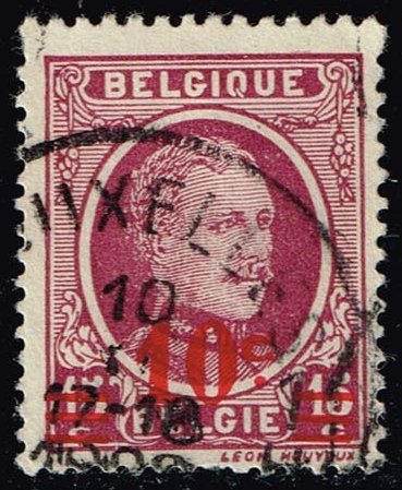 Belgium #192 King Albert I - Surcharged; Used