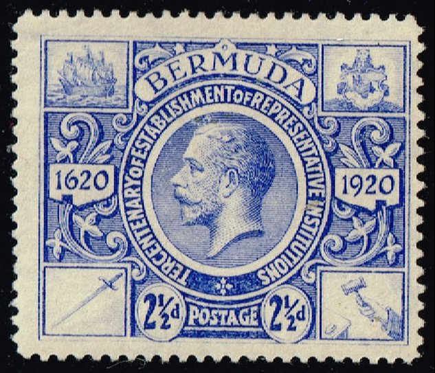Bermuda #75 King George V; Unused