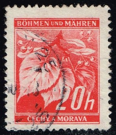 Bohemia & Moravia #22 Linden Leaves; Used