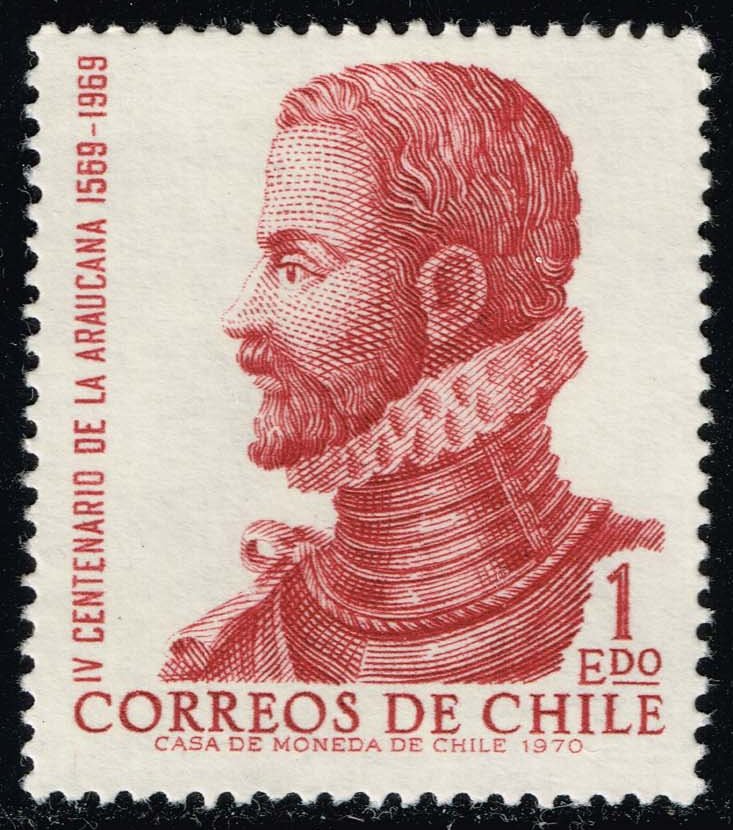Chile #414 Alonso de Ercilla y Zuniga; Used
