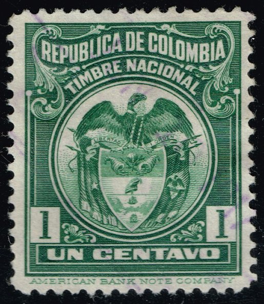 Colombia Revenue Stamp; Used