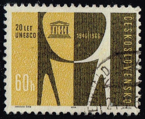 Czechoslovakia #1387 UNESCO 20th Anniversary; CTO