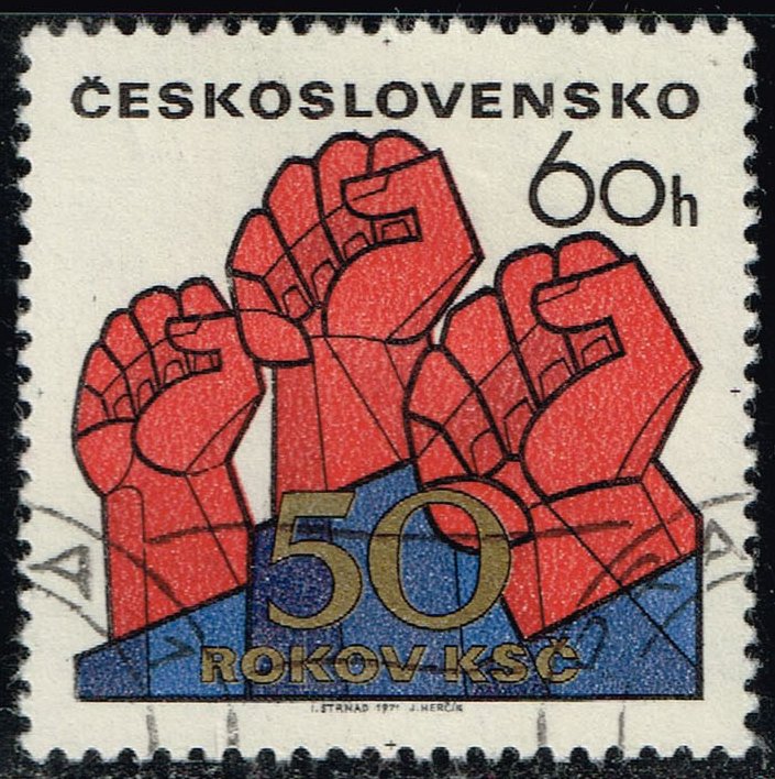 Czechoslovakia #1756 Raised Fists; CTO