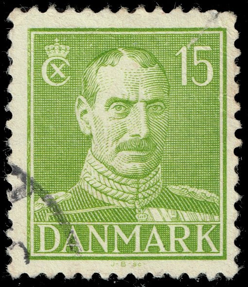Denmark #281 King Christian X; Used