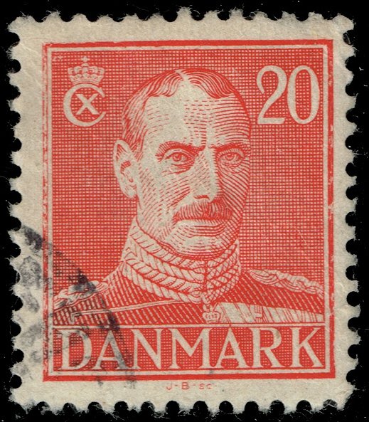 Denmark #282 King Christian X; Used