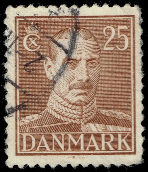 Denmark #283 King Christian X; Used