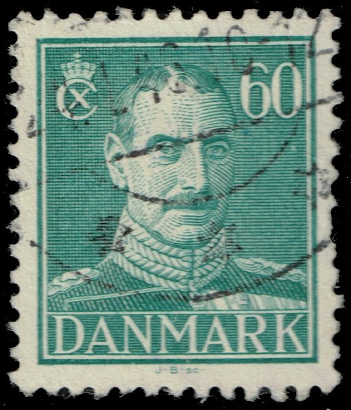 Denmark #287 King Christian X; Used