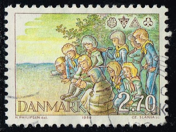 Denmark #754 Girl Guides; Used