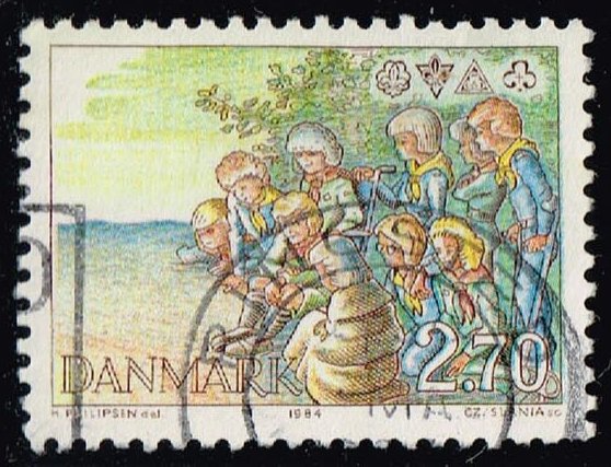 Denmark #754 Girl Guides; Used