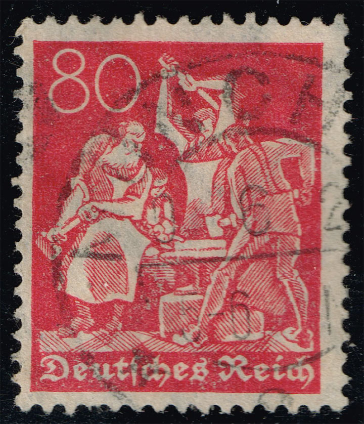 Germany #171 Iron Workers; Used - Click Image to Close
