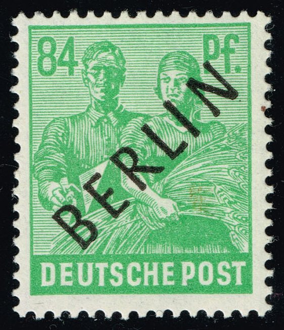 Germany #9N16 Bricklayer and Farmgirl with Wheat; Unused