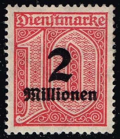 Germany #O38 Official - Surcharged Numeral; Unused