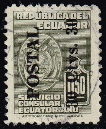 Ecuador #544 Surcharged Consular Service; Used