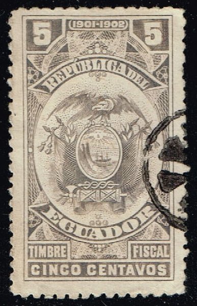 Ecuador Revenue Stamp; Used