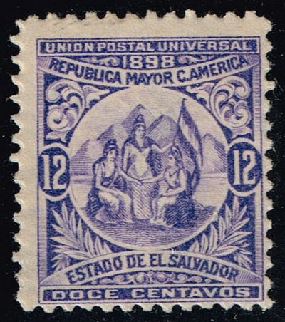 El Salvador #182 Central American Union; Unused