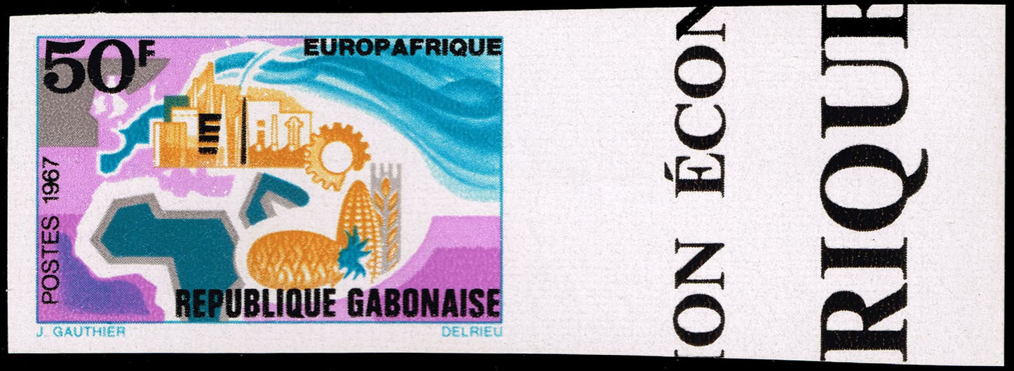Gabon #219 Europafrica Imperf; MNH