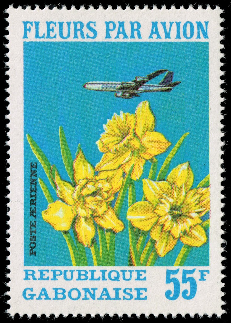 Gabon #C109C Daffodils; MNH