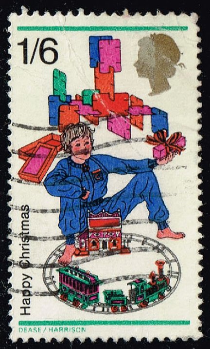 Great Britain #574 Boy with Toy Train; Used