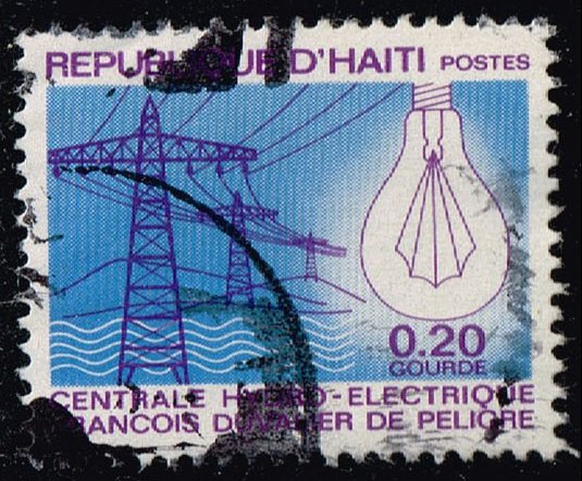 Haiti #617 Power Lines and Light Bulb; Used
