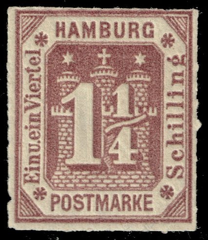 Germany-Hamburg #24R Coat of Arms - Reprint; MNH