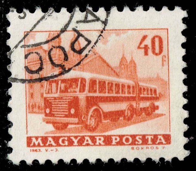 Hungary #1510 Bus and Trailer; Used