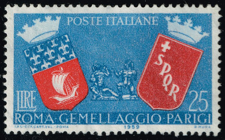 Italy #769 Arms of Paris and Rome; Used