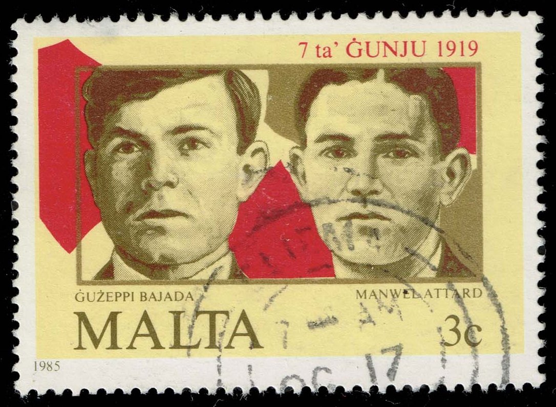 Malta #662 Guzeppi Bajada and Manwel Attard; Used