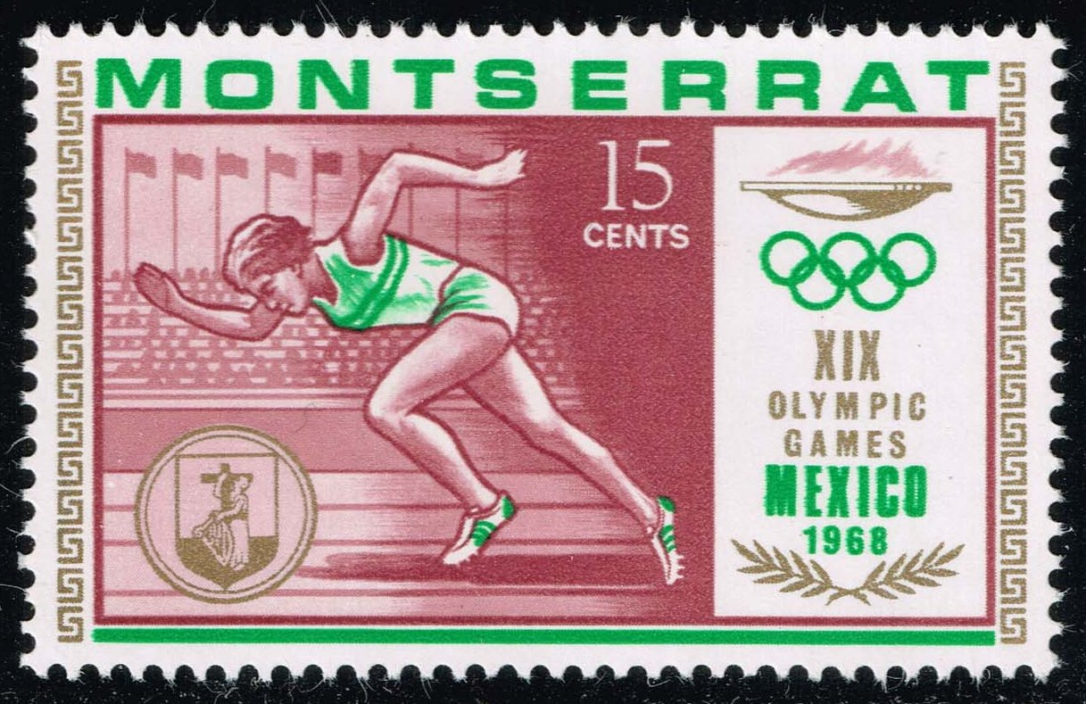 Montserrat #199 Woman Runner; MNH