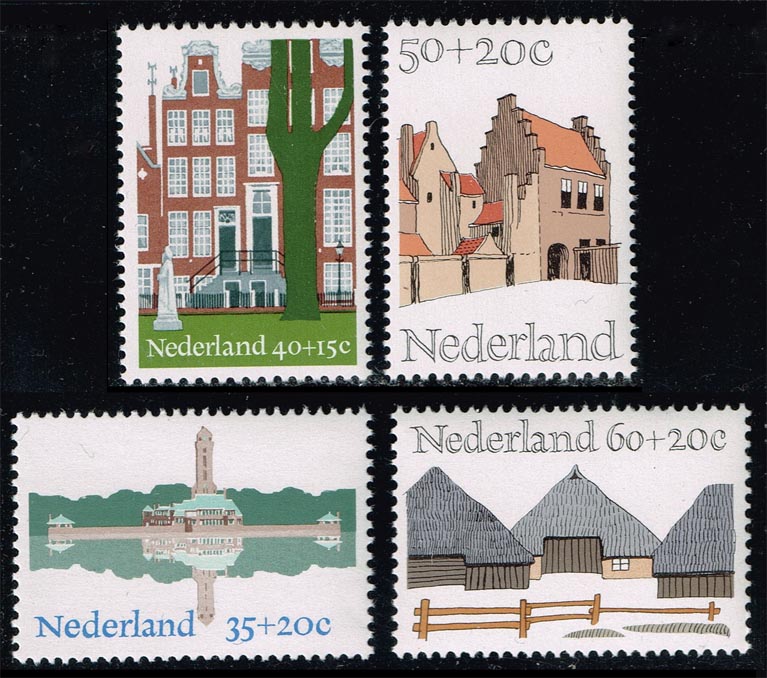 Netherlands #B509-B512 Architecture Set of 4; MNH