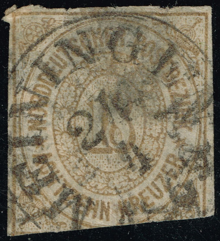 North German Confederation #11a Numeral - Imperforate; Used