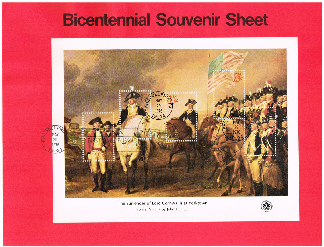 US #SP413 (1686) Bicentennial Souvenir Sheet Souvenir Page