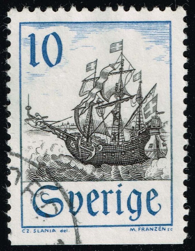 Sweden #738 Merchant Vessel in Oresund; Used