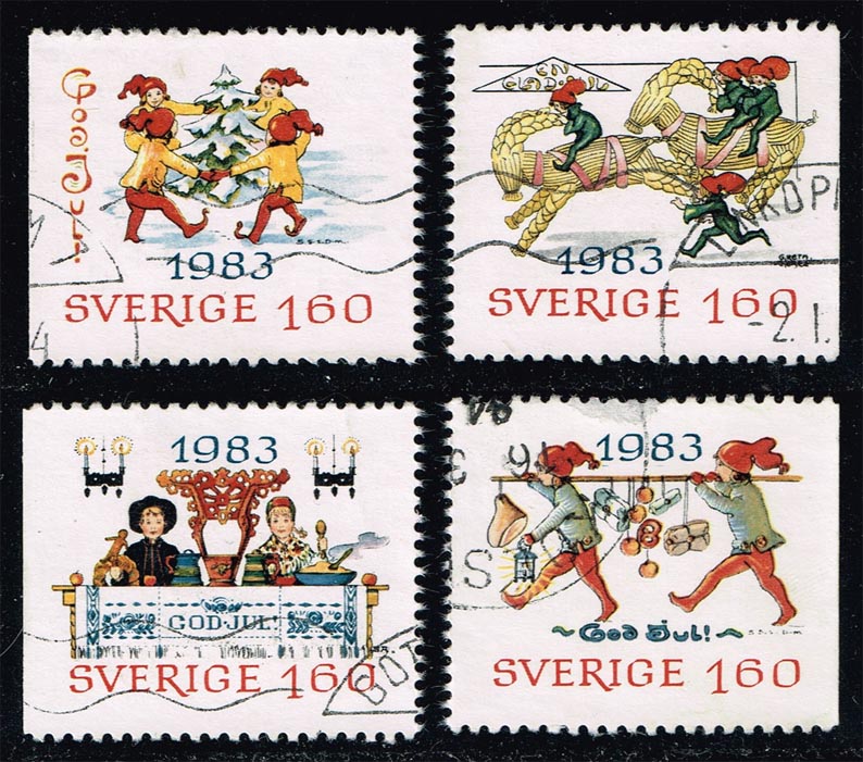 Sweden #1474-1477 Christmas Set of 4; Used