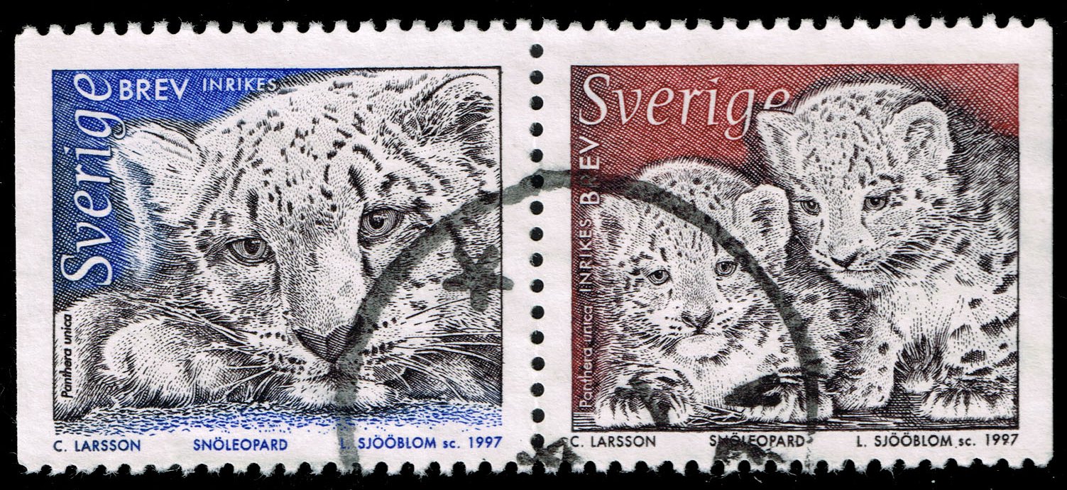 Sweden #2221-2222 Panther Setenant Pair; Used