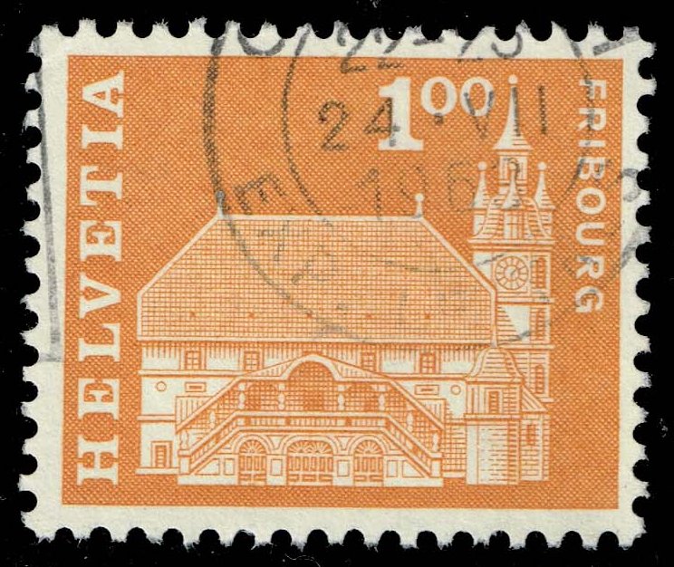 Switzerland #396a Fribourg Townhall; Used