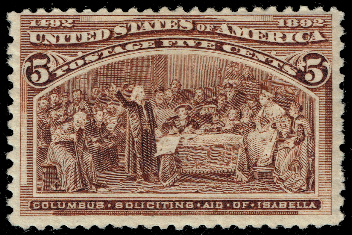 US #234 Columbus Soliciting Aid from Queen Isabella; Unused