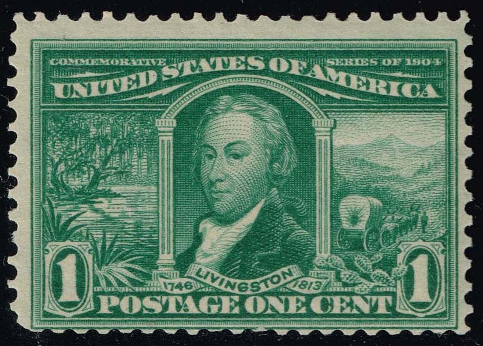 US #323 Robert E. Livingstone; Unused
