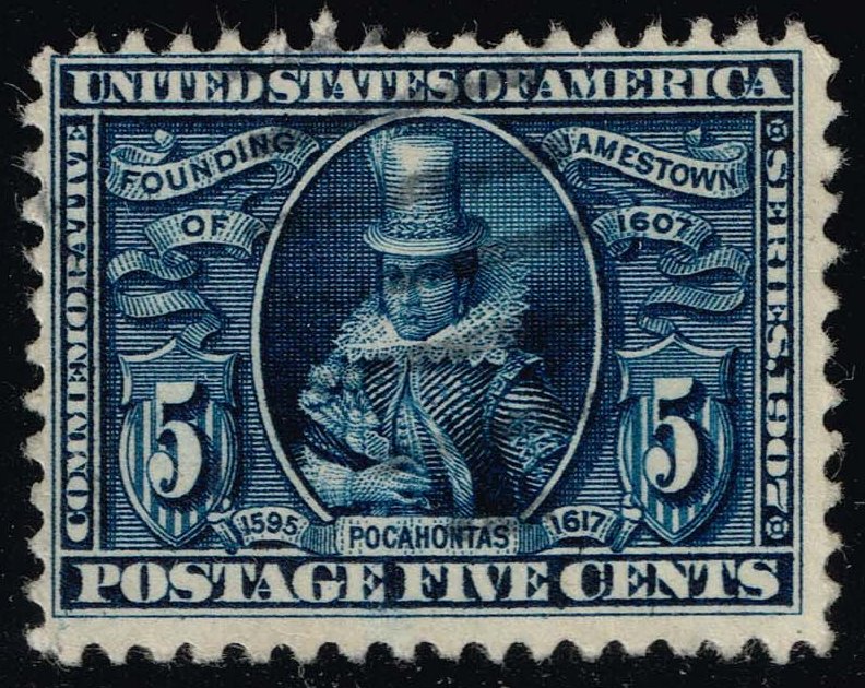 US #330 Pocahontas; Used
