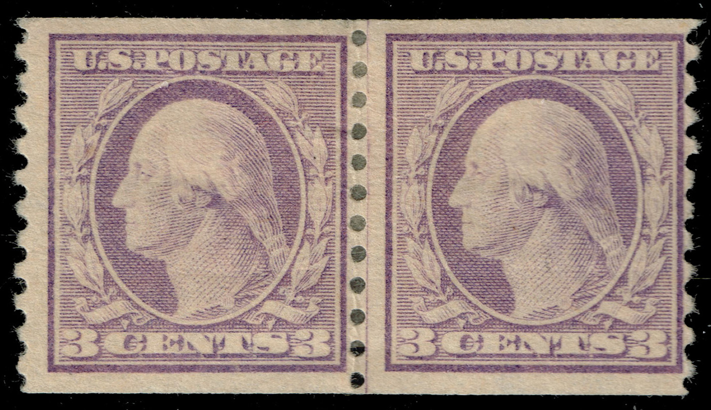 US #493 George Washington Joint Line Pair; Unused