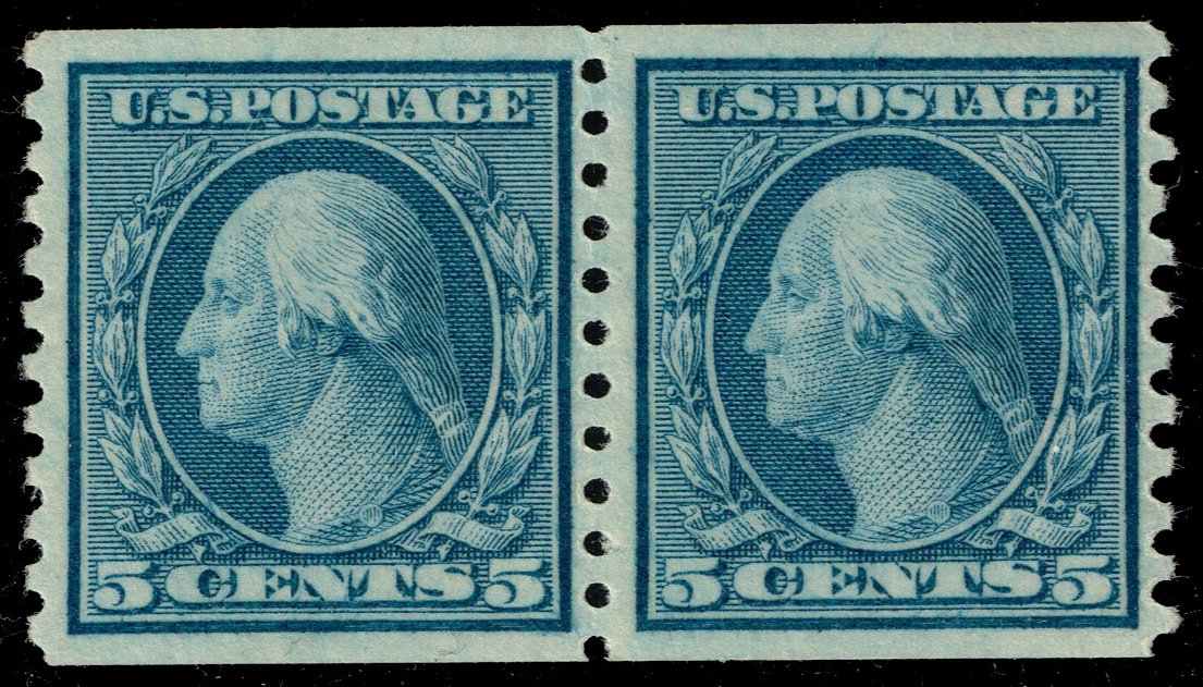US #496 George Washington Pair; MNH