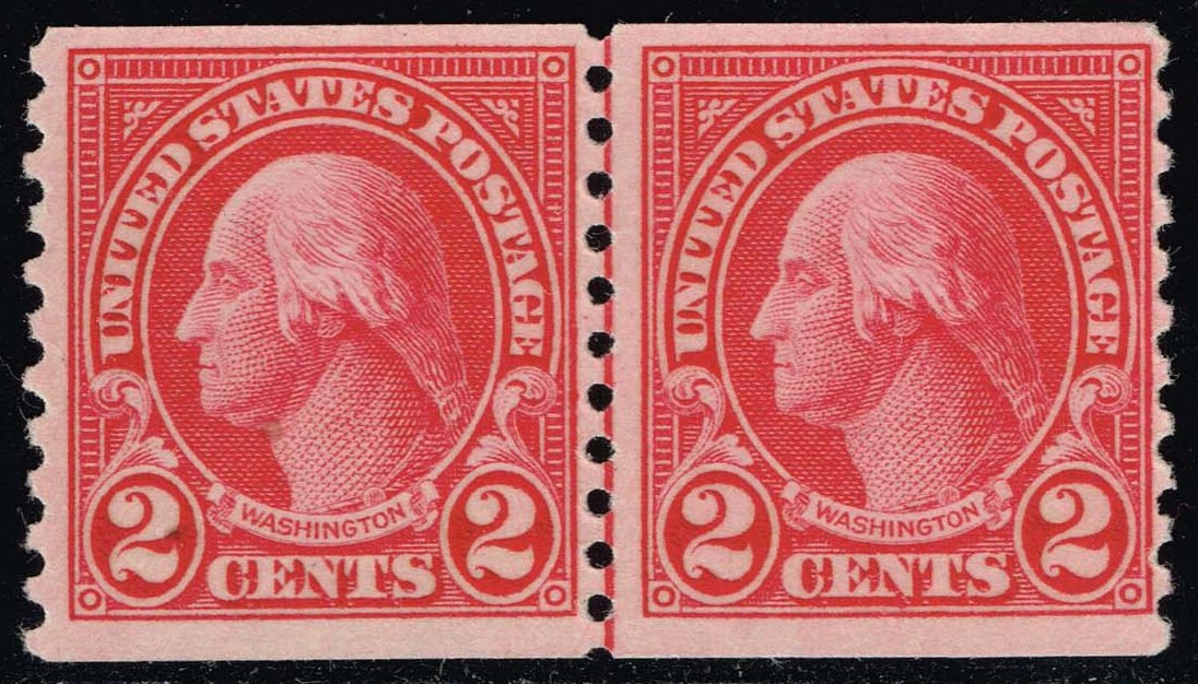 US #599 George Washington Joint Line Pair; MNH - Click Image to Close