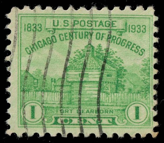US #728 Restoration of Fort Dearborn; Used