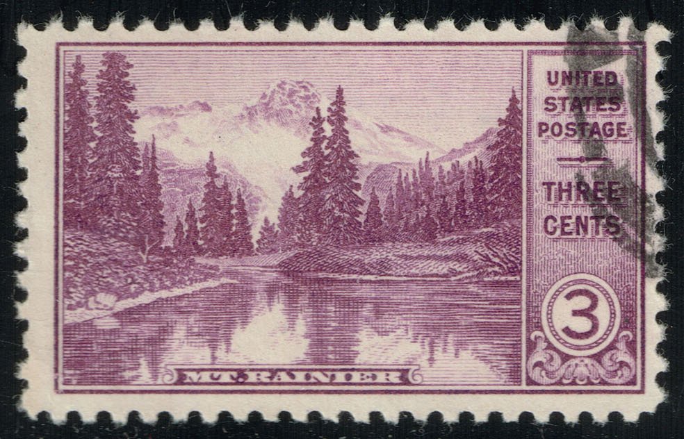 US #742 Mount Rainier; Used