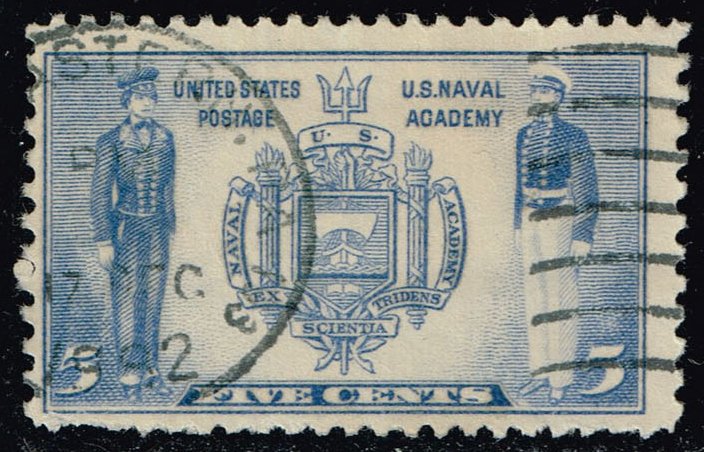 US #794 Seal of US Naval Academy and Cadets; Used
