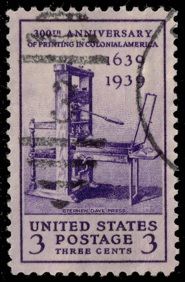 US #857 Printing Tercentenary; Used