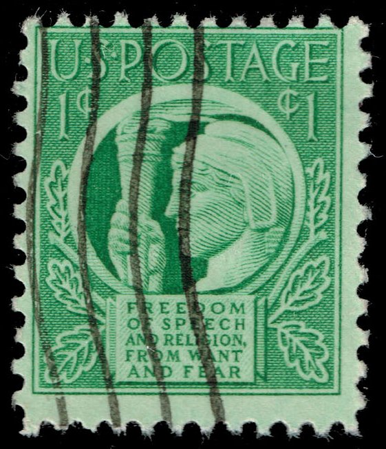 US #908 Four Freedoms; Used
