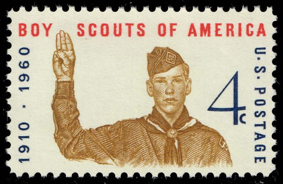 US #1145 Boy Scout Giving Scout Sign; Used - Click Image to Close